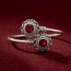 Handmade Silver Jewelry Ruby Oxidised Kada